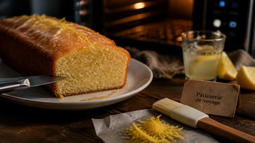 Cake pierre hermé au citron, gros plan moelleux maison