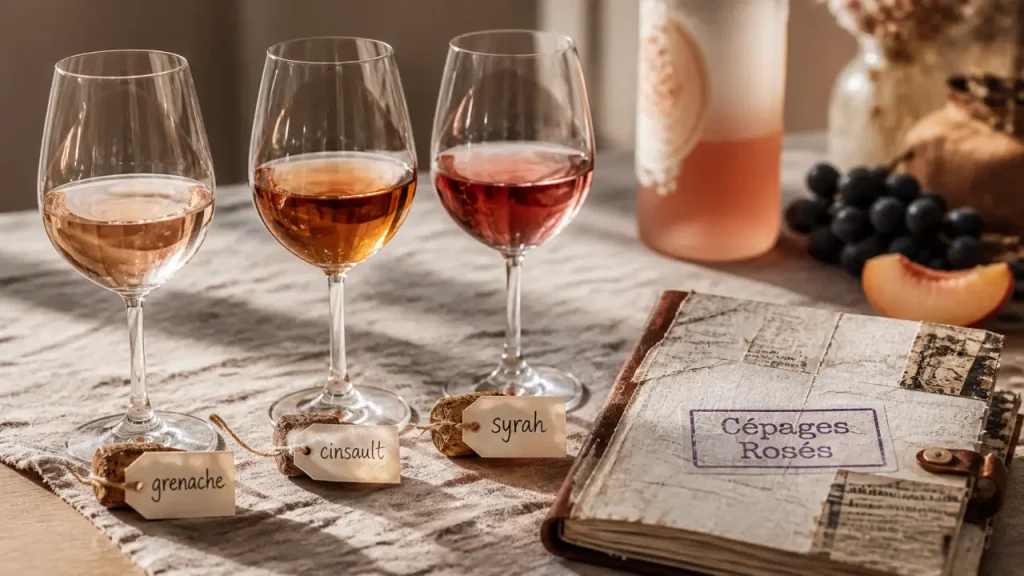 Grenache, Syrah, Cinsault : ce que chaque cépage change dans un vin rosé