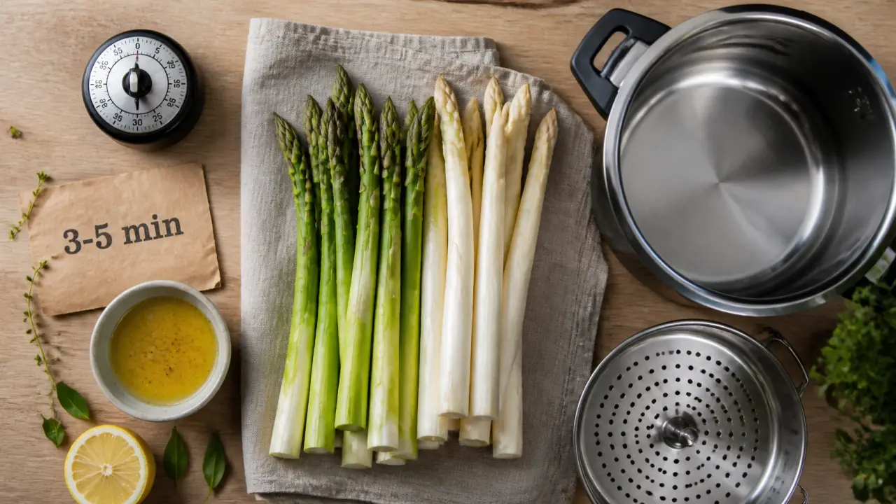 Cuisson asperges en cocotte minute : asperges en cocotte et panier vapeur
