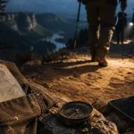 Marche nocturne ardeche : sentier de nuit éclairé par lampe frontale