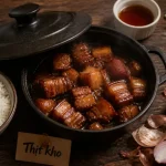 Recette porc au caramel vietnamien : porc fondant au caramel ambré et nuoc mam