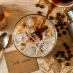 Recettes café glacé : verre de café glacé maison, glaçons de café