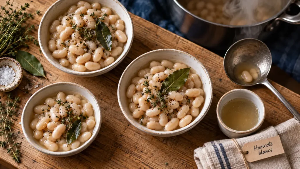 Comment faire cuire des haricot blanc fondants, haricots blancs cuits tendres et vapeur