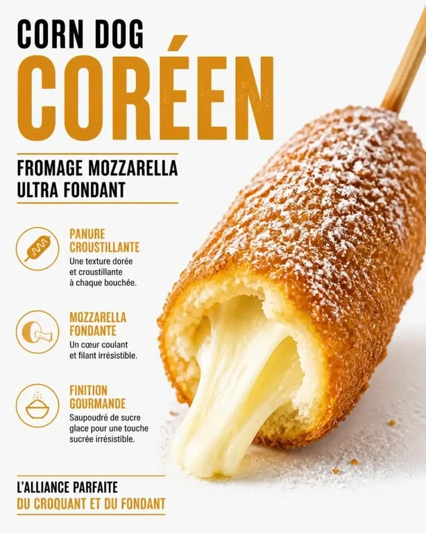 Corn dog coréen fait maison recette Chikin Bang