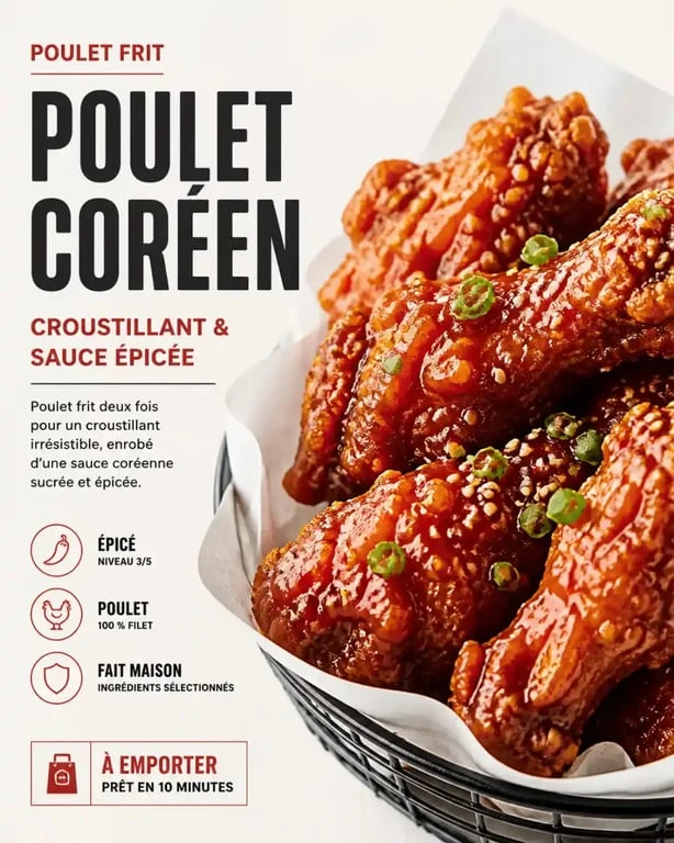 Poulet frit coréen croustillant Chikin Bang Rennes Alma