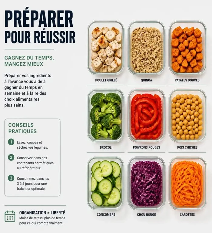 Recettes healthy faciles : organisation en batch cooking