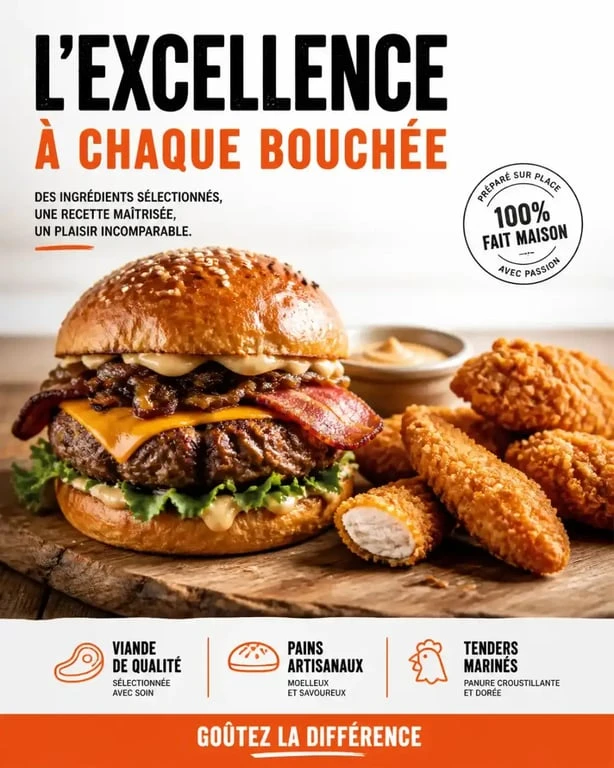 Burger gourmet et tenders croustillants chez Fantastyk street food Paris 12