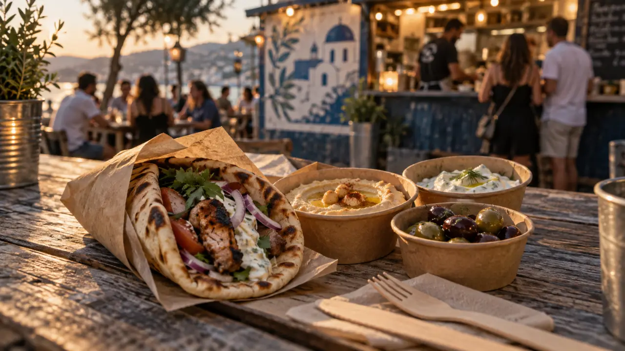Les filous saint-étienne - street food grecque : wrap grec et mezze maison