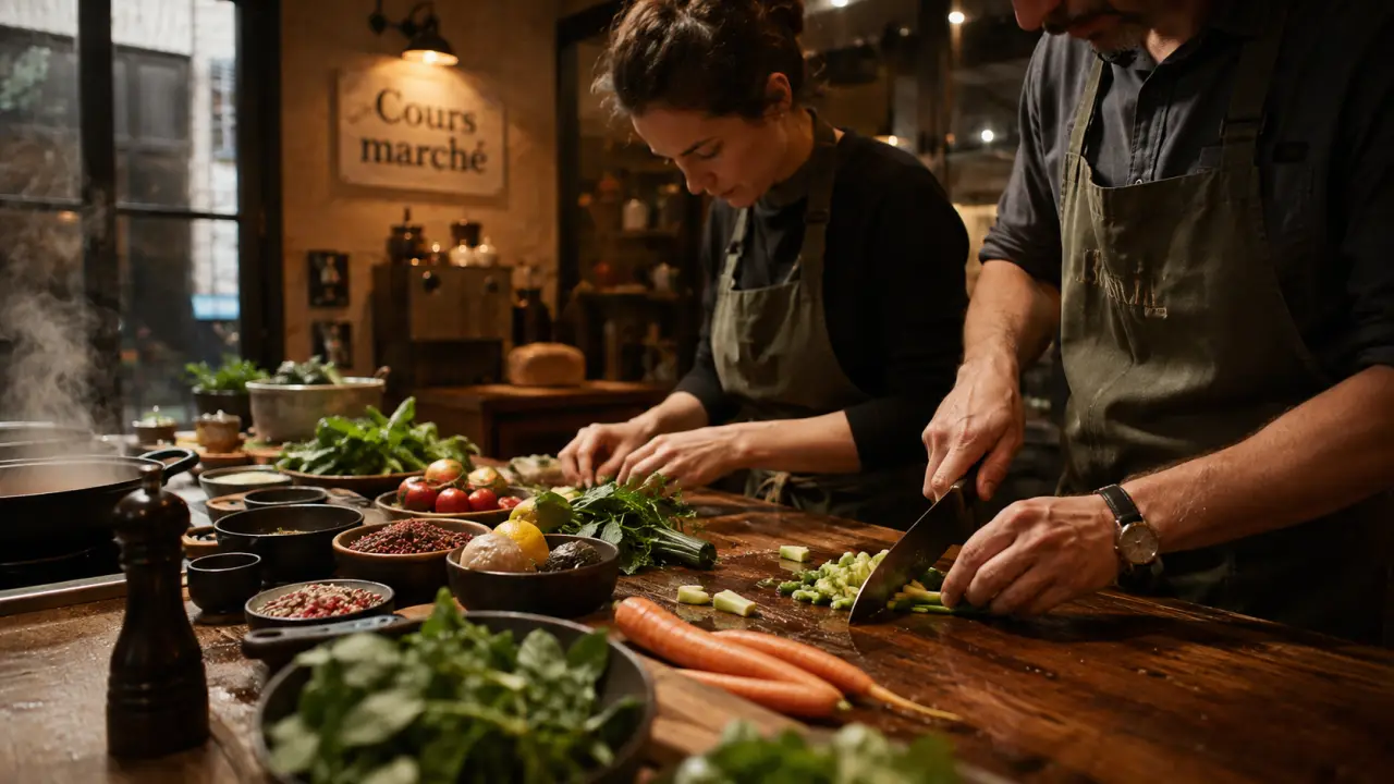 Pierre Sang cours de cuisine, cours marché en cuisine française et coréenne