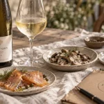 Pinot gris accompagnement : verre et plats fumés, crémeux et épicés