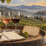 Régions vinicoles françaises : verres de vin et vignes, climats et styles